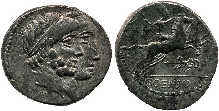 RRC 346/1c, реверс, bm