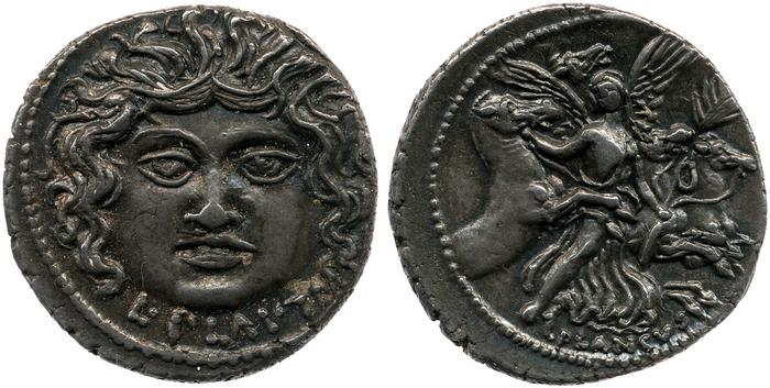 RRC 453/1c, реверс, bm
