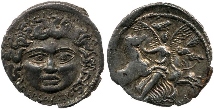RRC 453/1c, реверс, bm