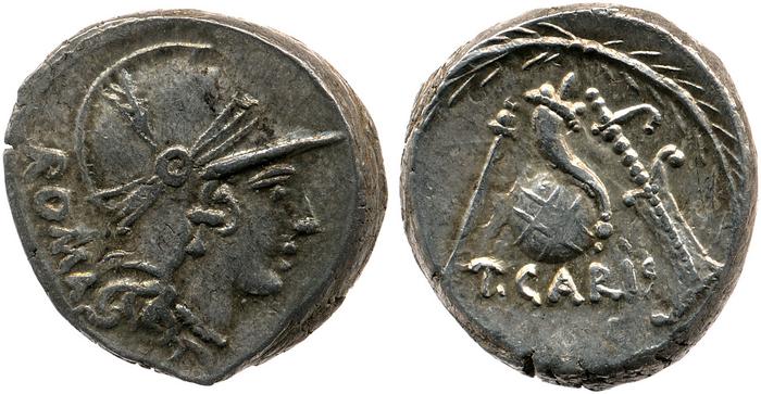 RRC 464/3c, реверс, bm