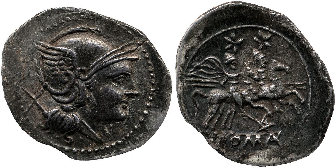RRC 105/3, obverse, bm