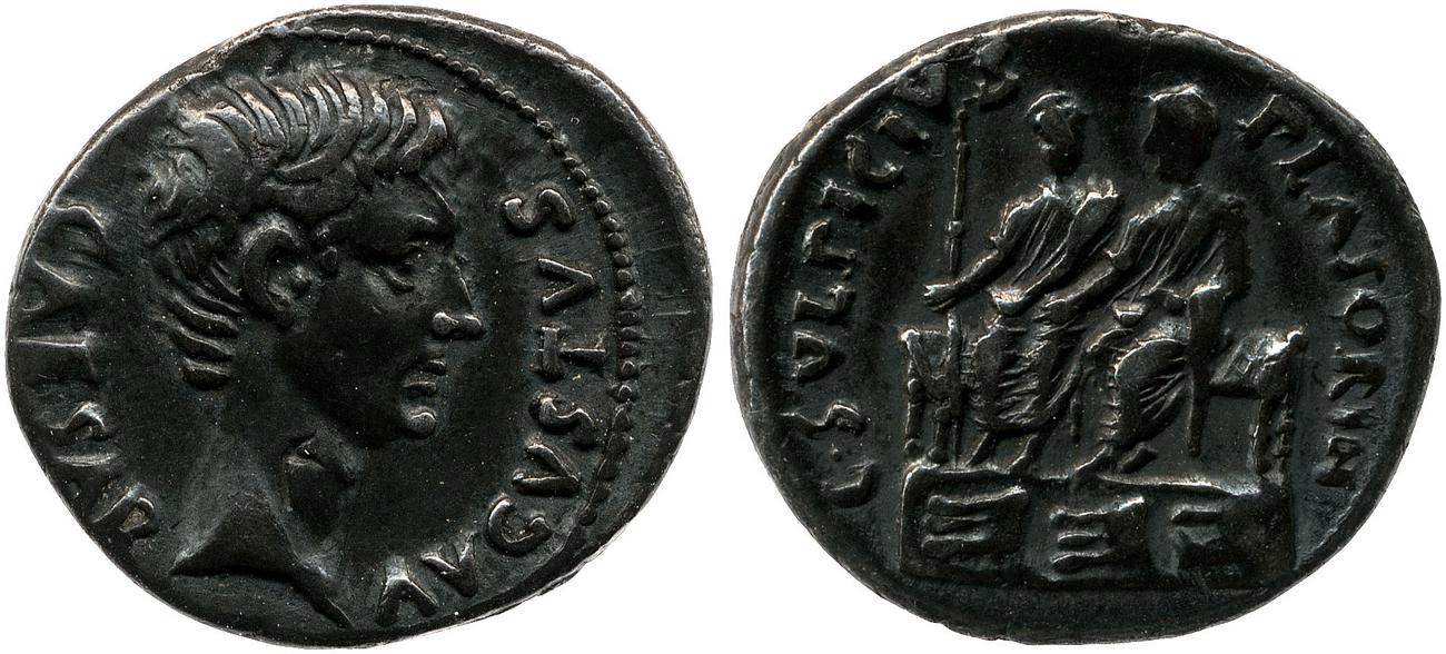 RIC I (second edition) Augustus 407, аверс, bm