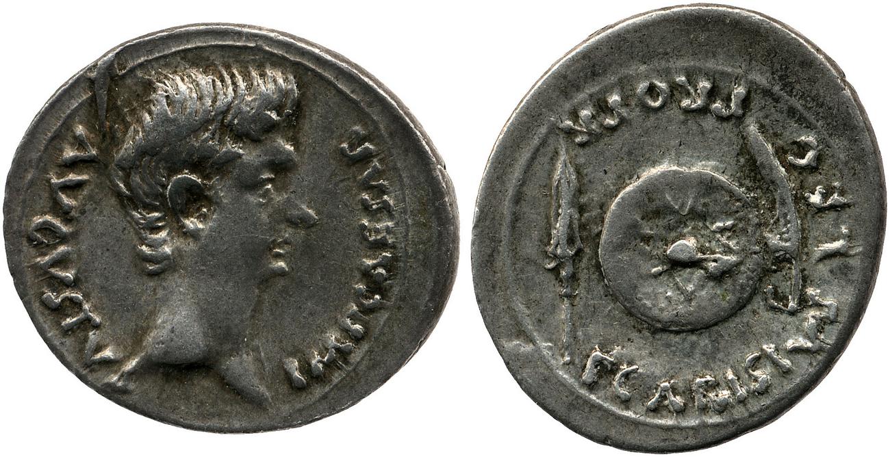 RIC I (second edition) Augustus 3, аверс, bm