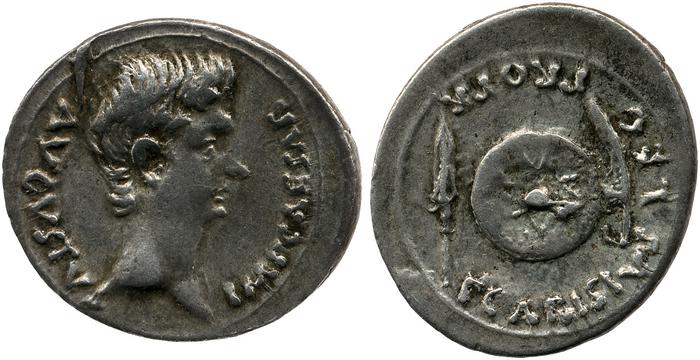 RIC I (second edition) Augustus 3, реверс, bm