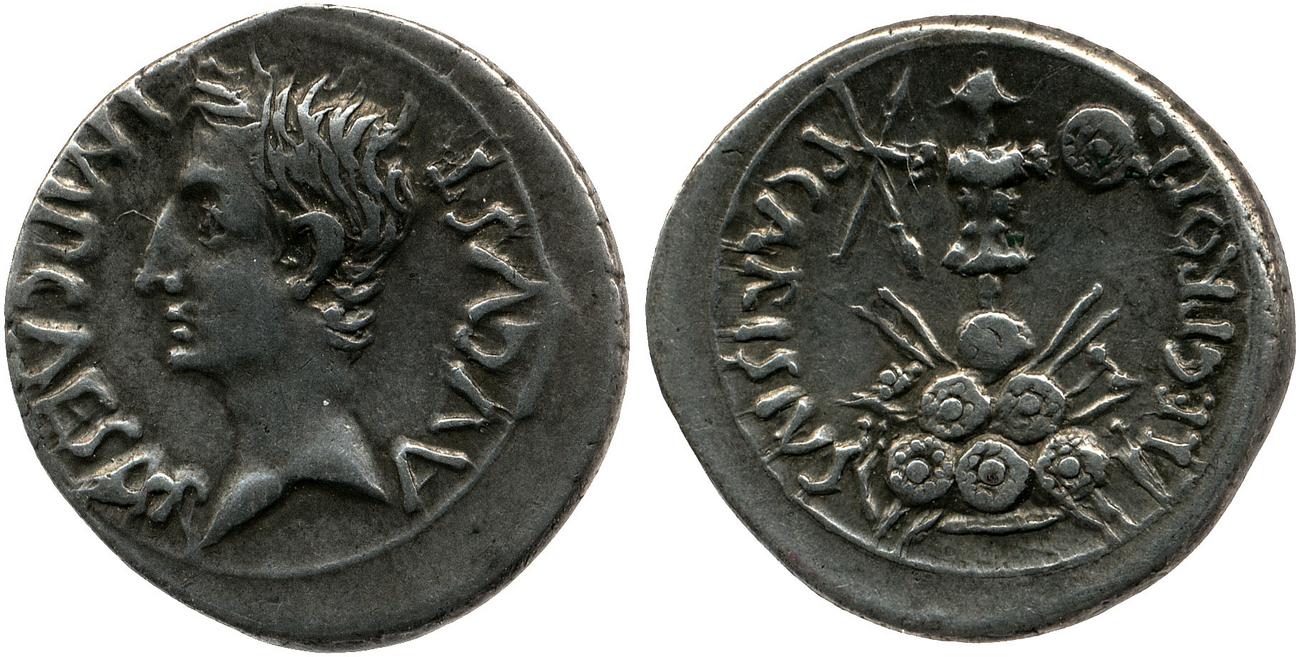RIC I (second edition) Augustus 4B, аверс, bm