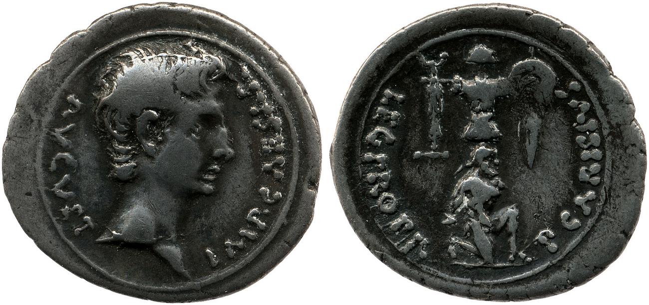 RIC I (second edition) Augustus 6, аверс, bm