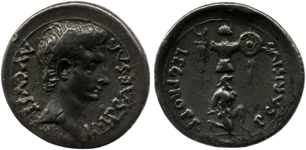 RIC I (second edition) Augustus 6, аверс, bm