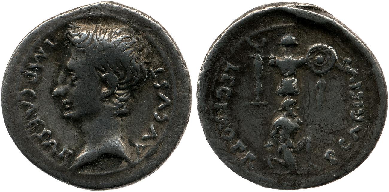 RIC I (second edition) Augustus 6, аверс, bm