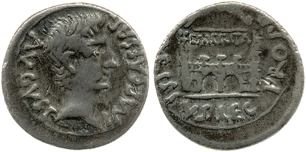 RIC I (second edition) Augustus 9A, аверс, bm