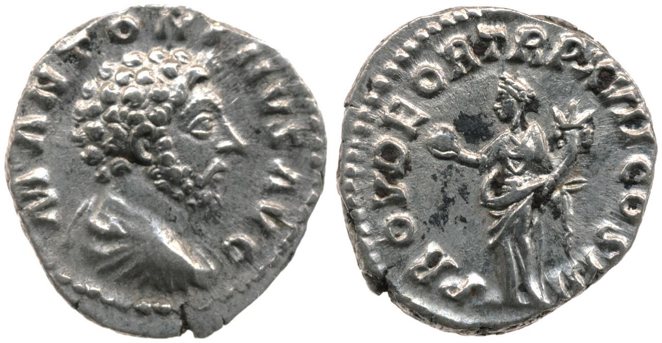 аверс RIC III Marcus Aurelius 66