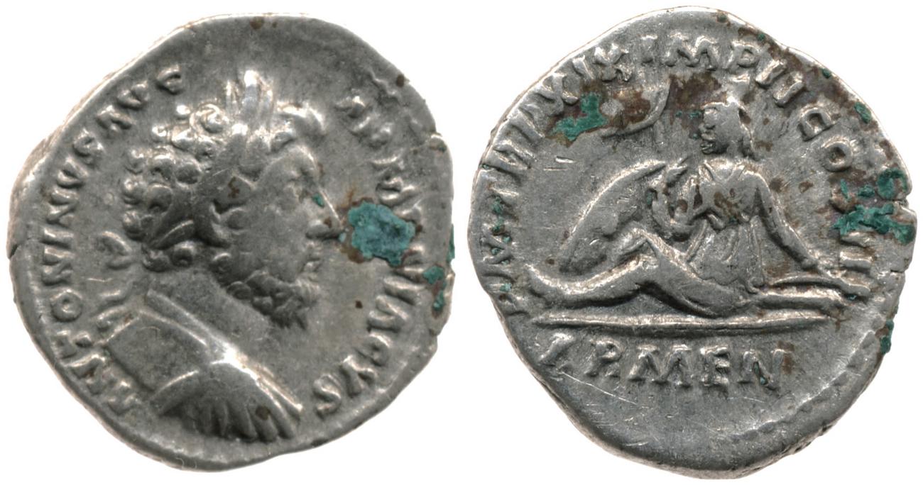 аверс RIC III Marcus Aurelius 122A