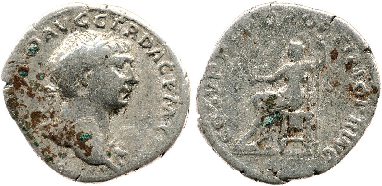 RIC II Trajan 116, obverse, bm