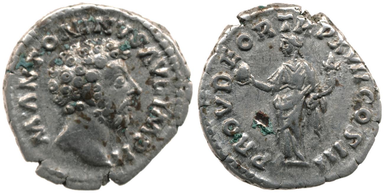 RIC III Marcus Aurelius 67, аверс, bm