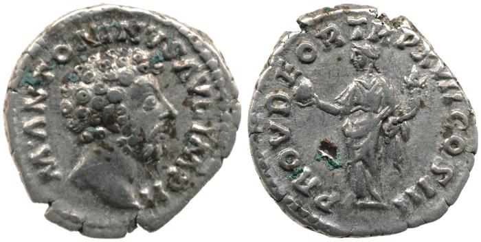RIC III Marcus Aurelius 67, реверс, bm