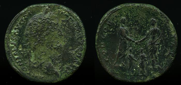 RIC III Antoninus Pius 601a, реверс, bm