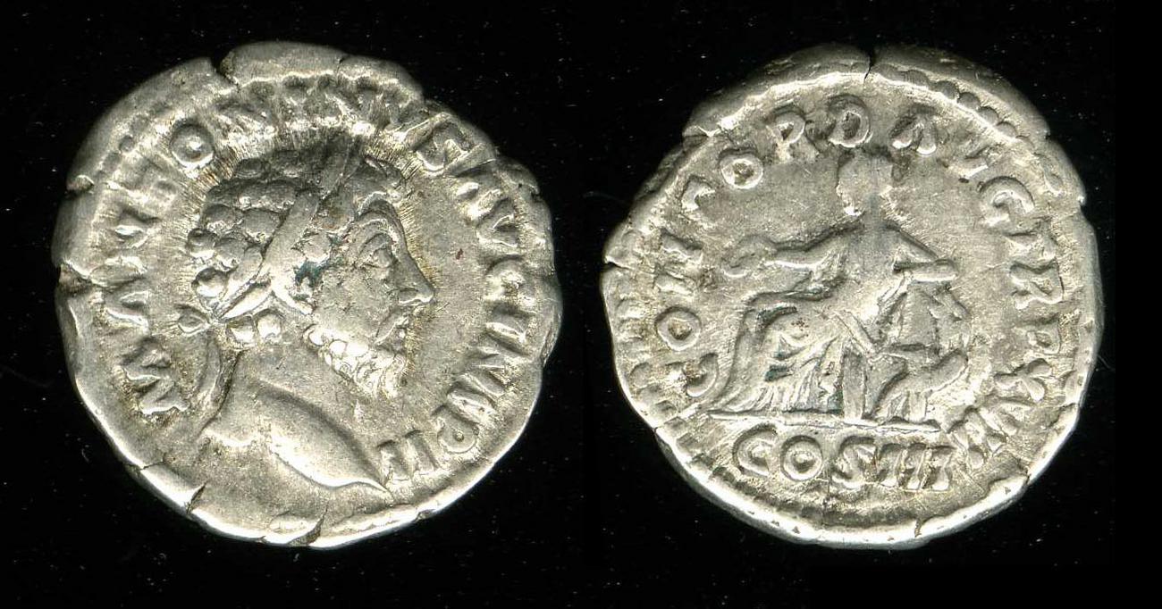 аверс RIC III Marcus Aurelius 63