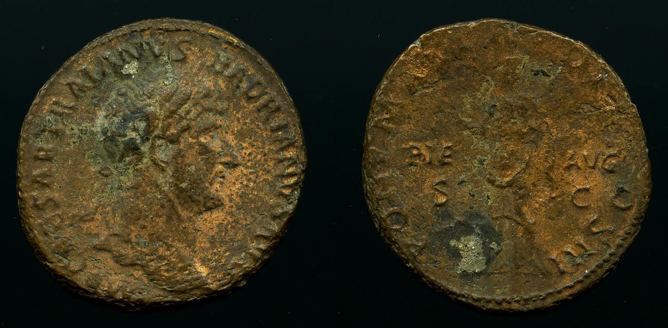 RIC II, Part 3 (second edition) Hadrian 446, аверс, bm