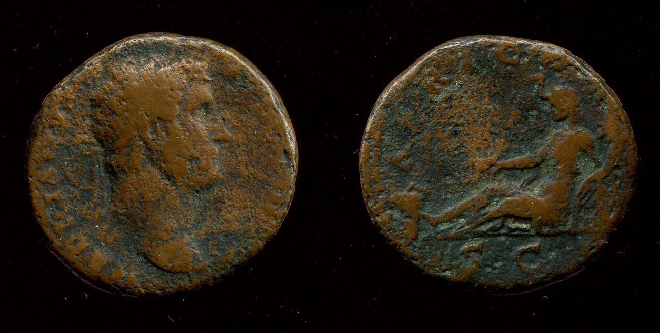RIC II, Part 3 (second edition) Hadrian 1613, аверс, bm
