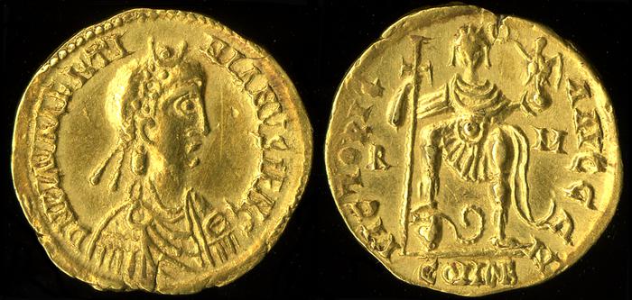 RIC X Burgundians or Franks 3783, реверс, bm