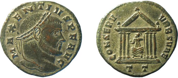 RIC VI Ticinum 91, реверс, bm
