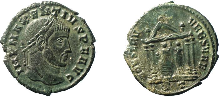 RIC VI Ticinum 108, реверс, bm