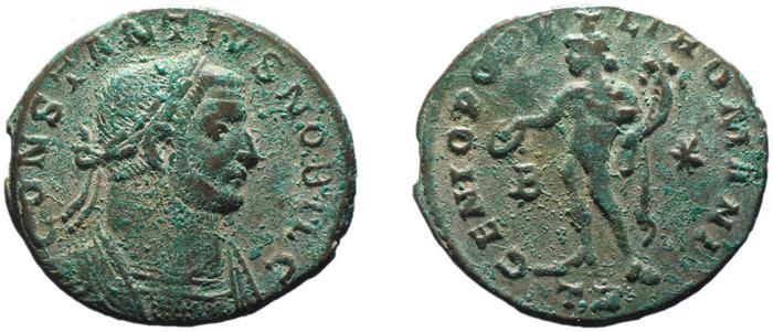 RIC VI Treveri 349a, реверс, bm