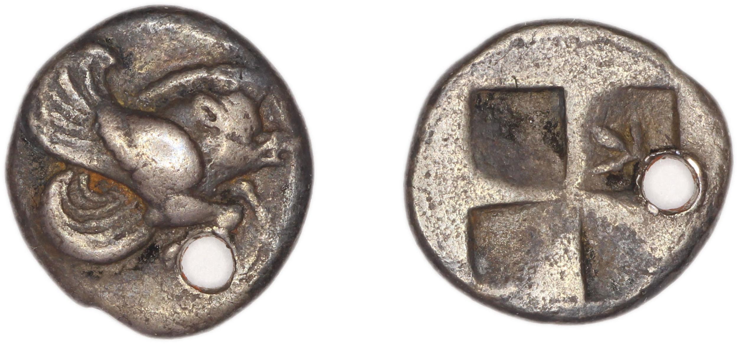 Clazomenae Dengate 1967 II diobols, аверс, bm