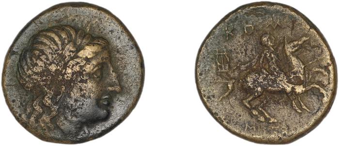 Colophon Kinns 1980 Period II, AE 14, реверс, bm