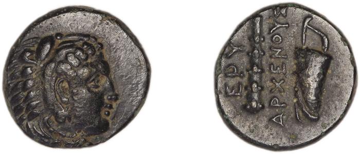 Erythrae Kinns 1980 Period II.1, AE 5, реверс, bm