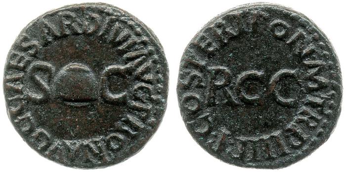 RIC I (second edition) Gaius/Caligula 45, реверс, bm
