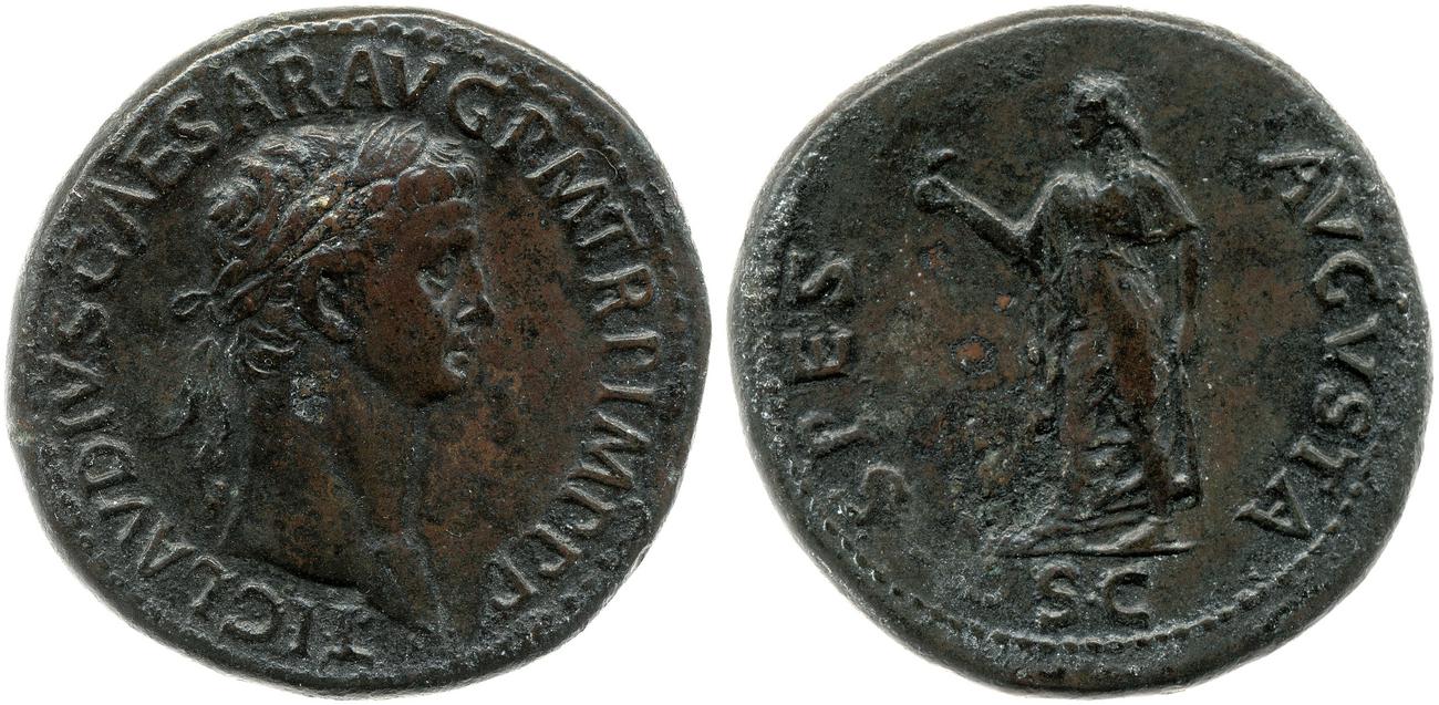 RIC I (second edition) Claudius 115, аверс, bm