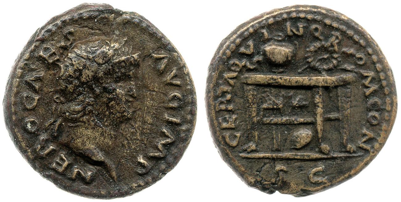 RIC I (second edition) Nero 247, аверс, bm