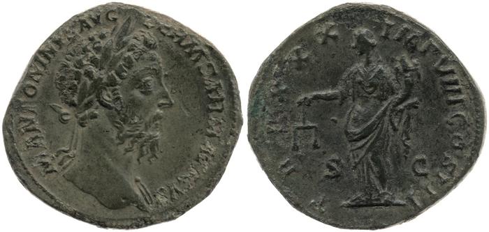 RIC III Marcus Aurelius 1171, реверс, bm