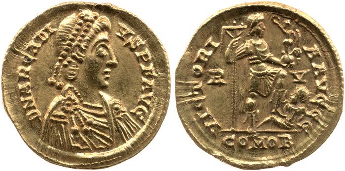 RIC X Honorius 1286, реверс, bm