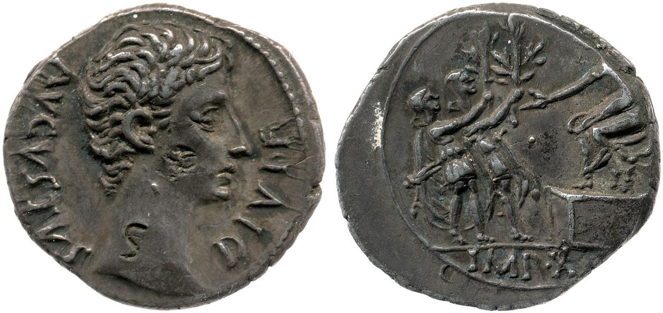 RIC I (second edition) Augustus 165A, аверс, bm