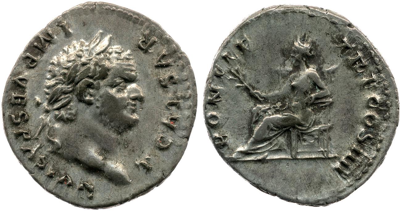 RIC II, Part 1 (second edition) Vespasian 783, аверс, bm