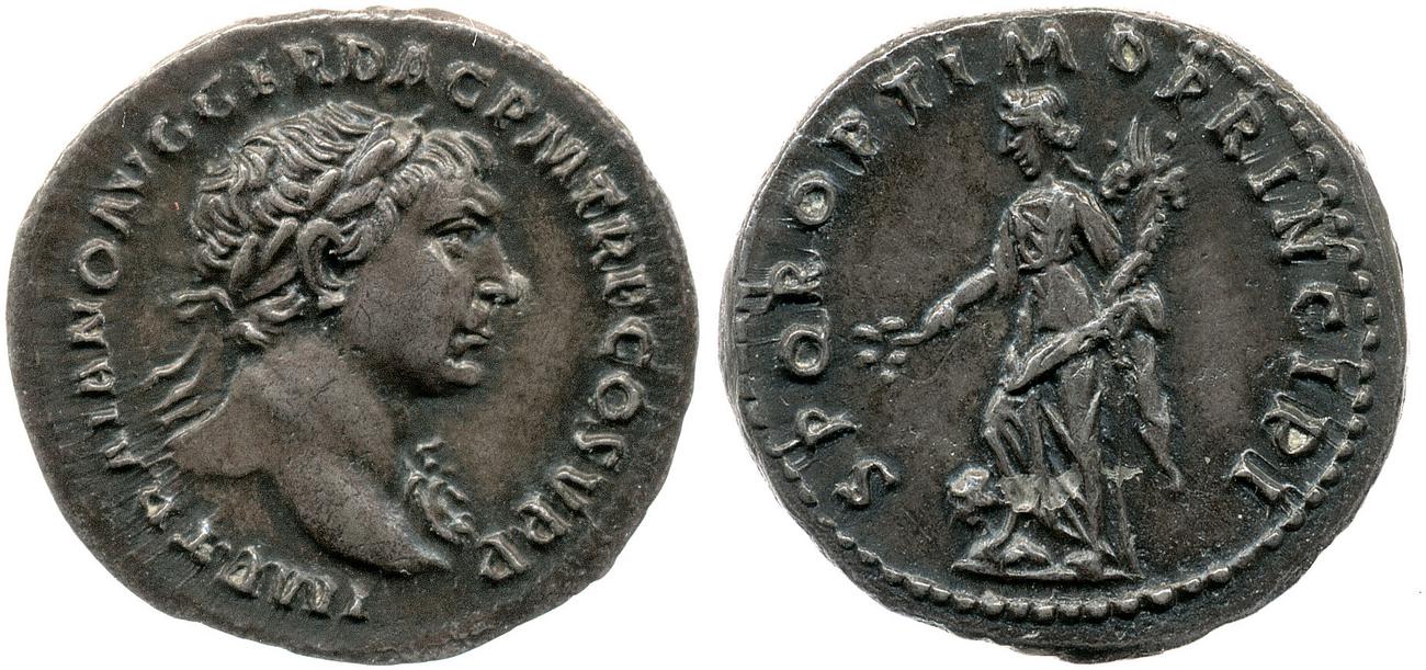 RIC II Trajan 190A, аверс, bm