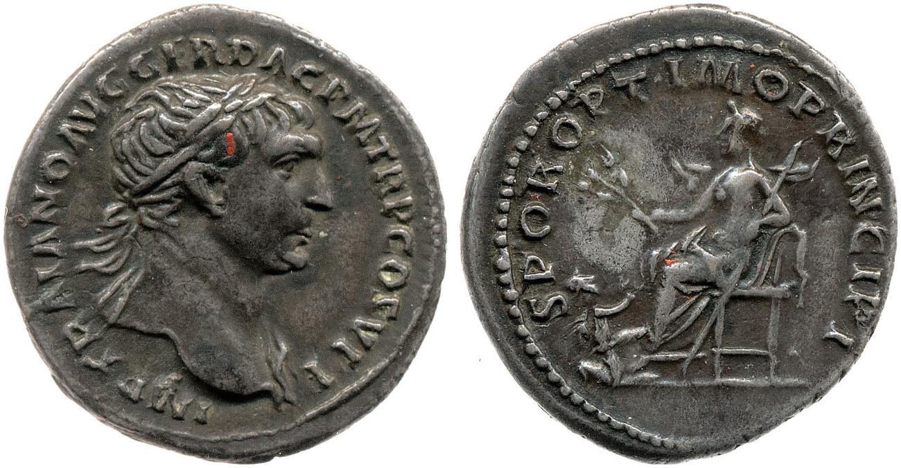 RIC II Trajan 188, аверс, bm