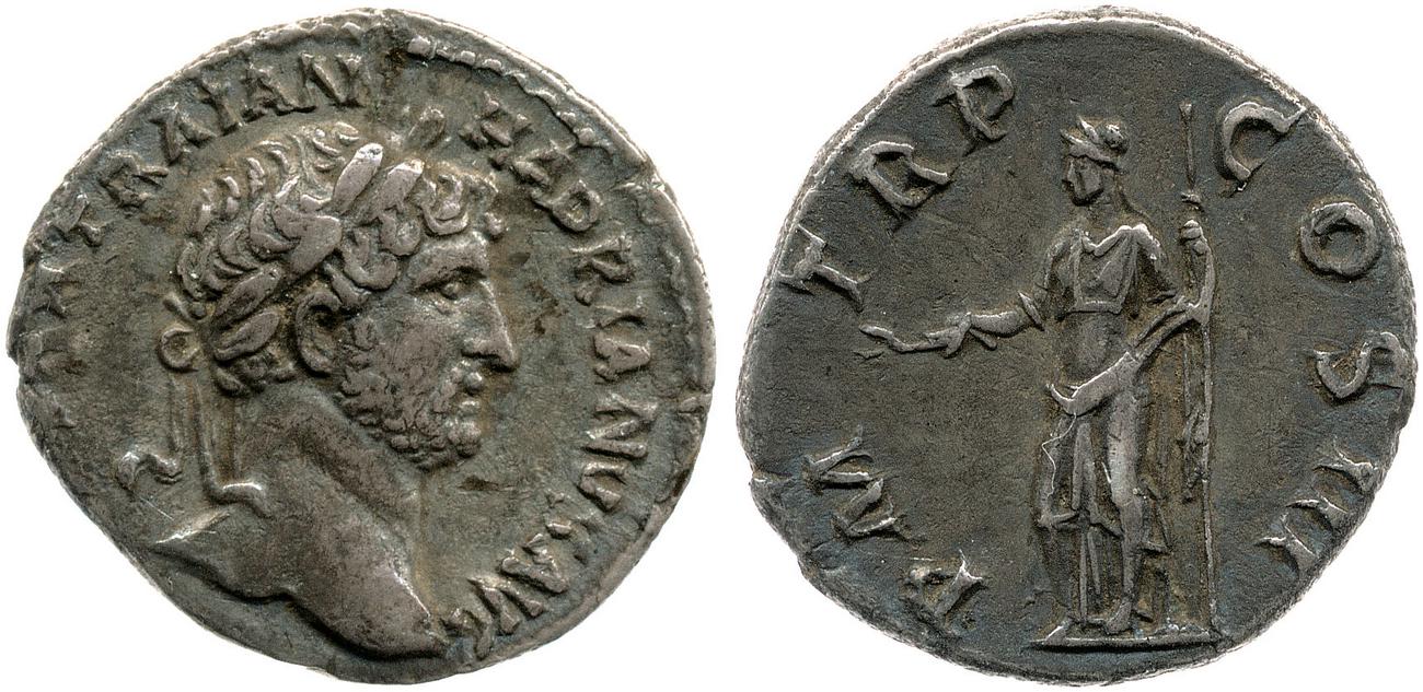 аверс RIC II, Part 3 (second edition) Hadrian 223
