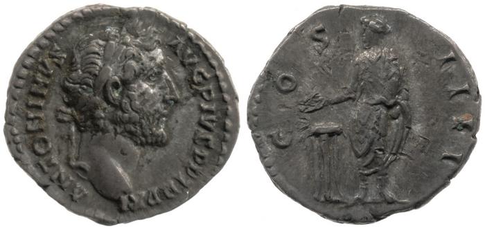 RIC III Antoninus Pius 168, реверс, bm