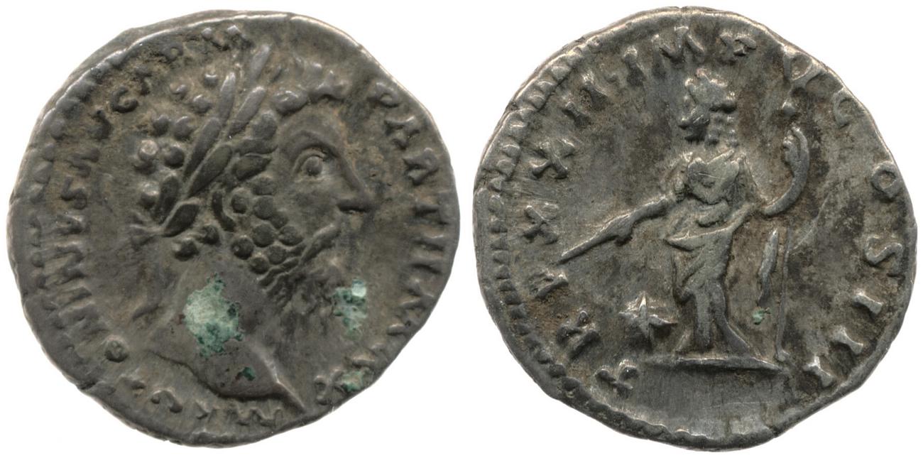аверс RIC III Marcus Aurelius 186