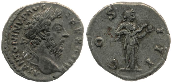 RIC III Marcus Aurelius 216, реверс, bm