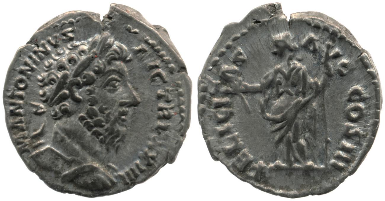 RIC III Marcus Aurelius 218, аверс, bm
