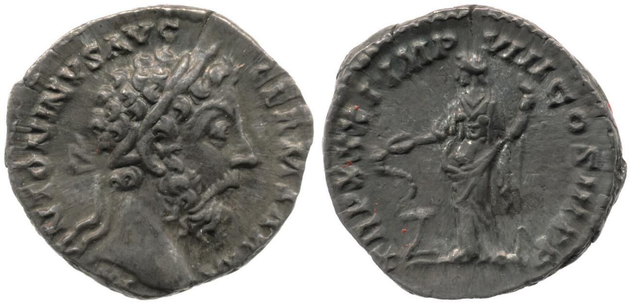 RIC III Marcus Aurelius 373, аверс, bm
