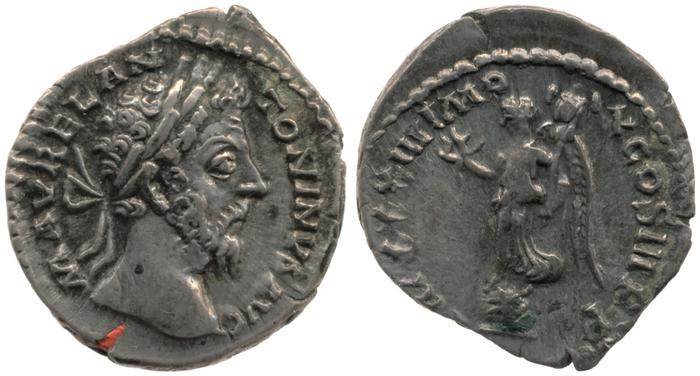 реверс RIC III Marcus Aurelius 405