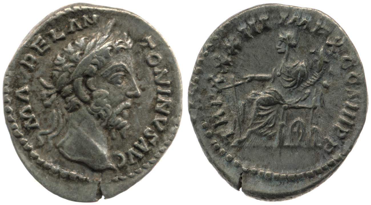 аверс RIC III Marcus Aurelius 402