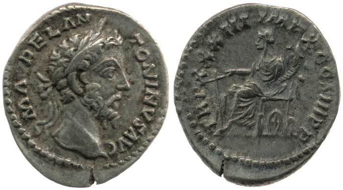 реверс RIC III Marcus Aurelius 402
