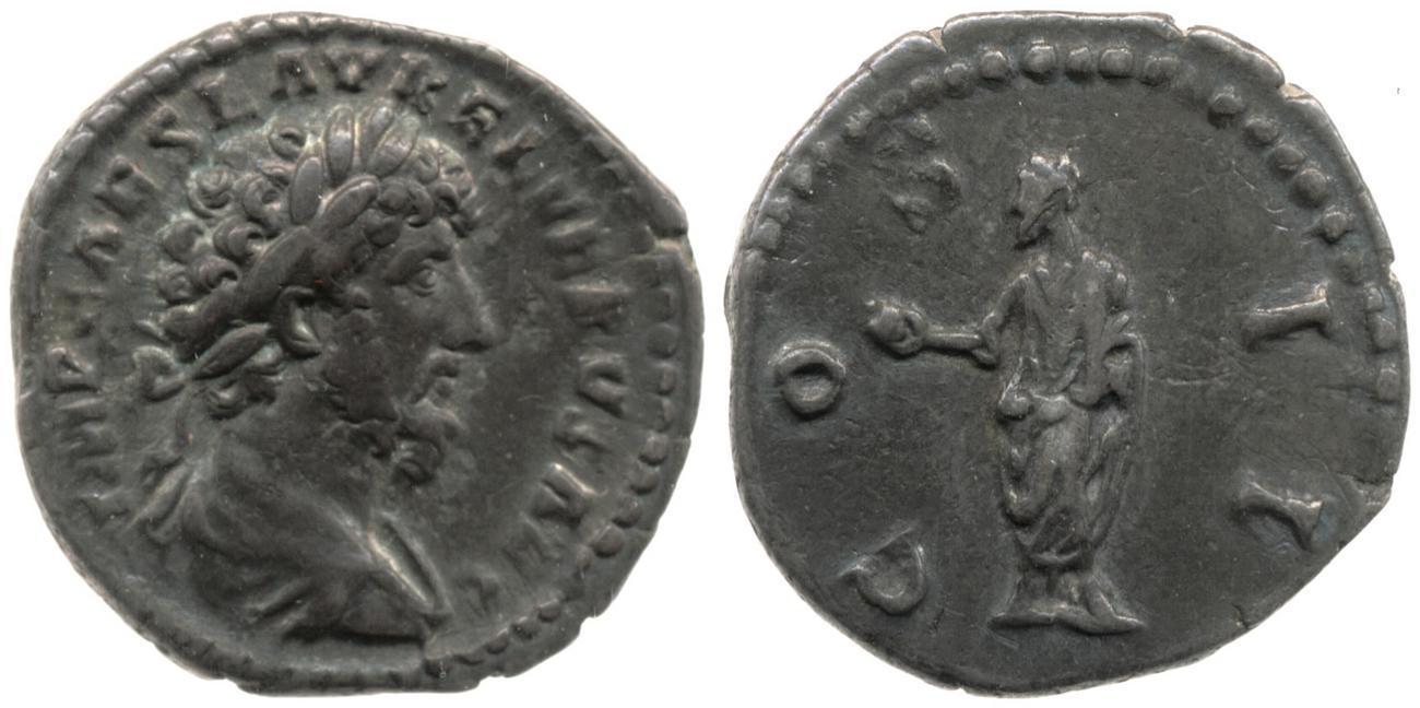 RIC III Marcus Aurelius 457, аверс, bm