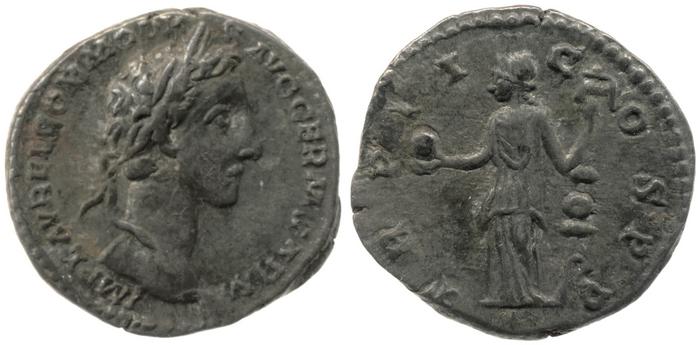 реверс RIC III Marcus Aurelius 638