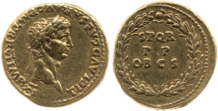 RIC I (second edition) Claudius 40, реверс, bm